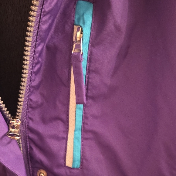 Harve Benard Women's Purple Ski Jacket with White and Teal Accents - Picture 4 of 6